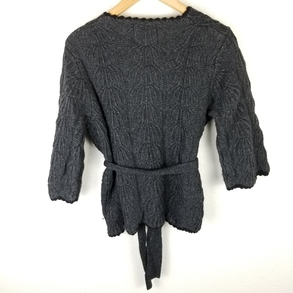 Anthropologie Guinevere Wool Blend Scallop Sweater - Picture 3 of 5